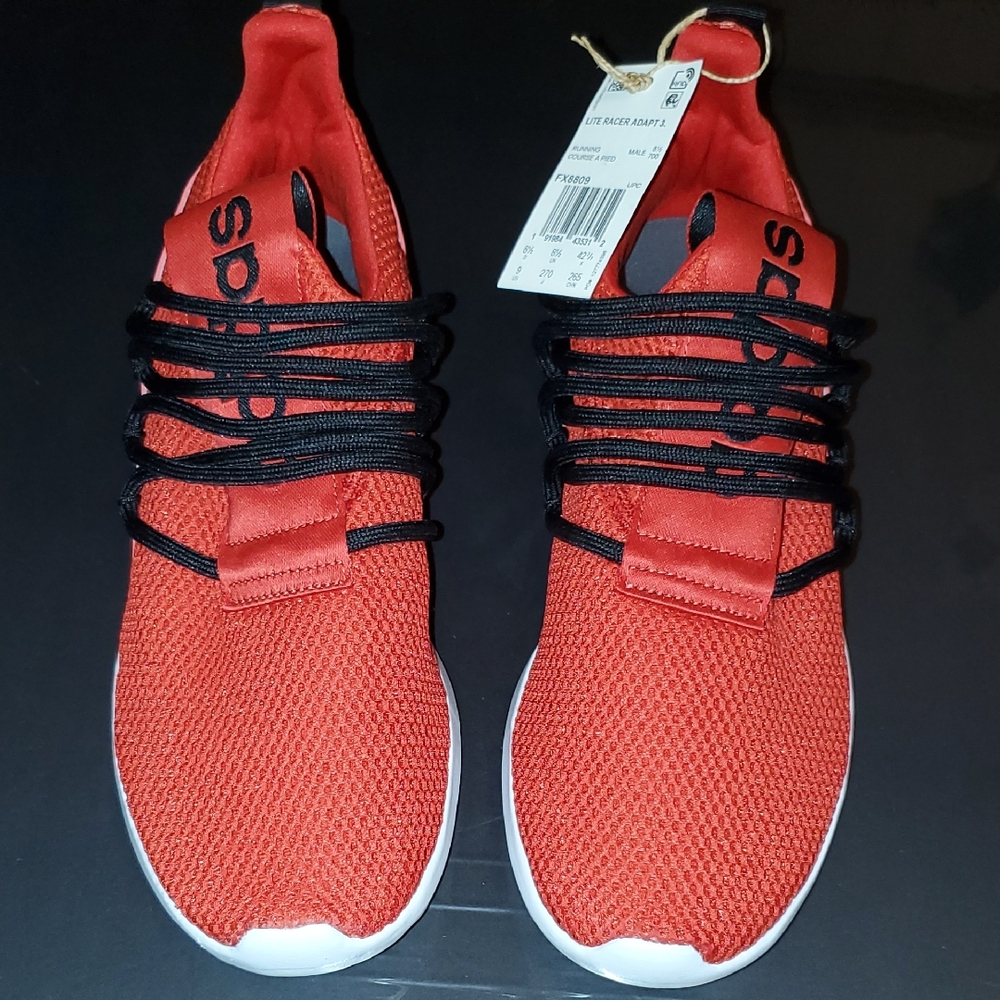 Adidas Men's Red and Black Sneakers